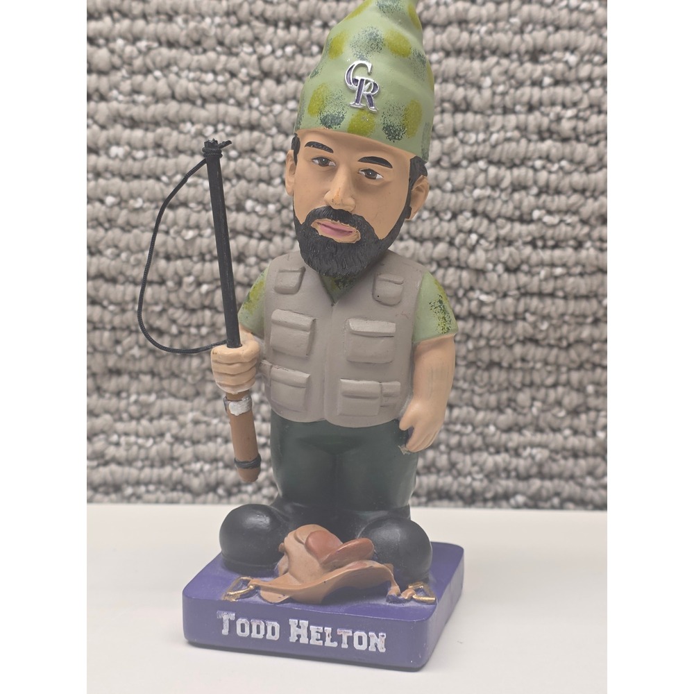 Todd‎ Helton Colorado Rockies 2014 Collectors Edition Fishing Garden Gnome 6.5"